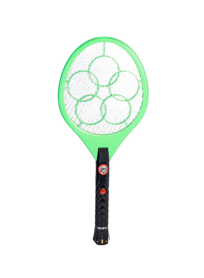 TEAM Mosquito Swatter Racket | Electric Fly Swatter with LED Light, Comfortable Switch, BS Plug, 1400mAh Battery | Bug Zapper for Indoor & Outdoor Pest Control - Image 1
